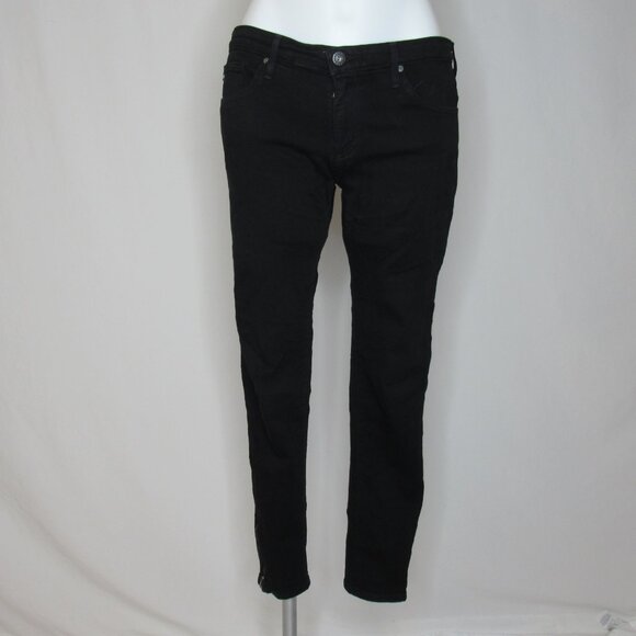 AG Adriano Goldschmied Black The Zip Up Legging Skinny Ankle Zip 28" Women's 30 - Picture 8 of 12